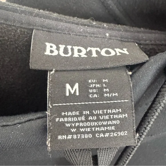 Burton Men's Black Hoodie - Picture 3 of 3